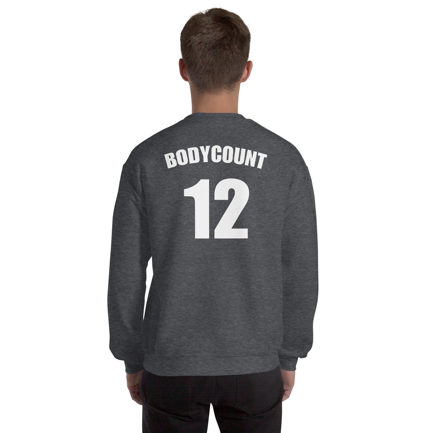 Sweat unisexe col rond personnalisable maillot numéro bodycount - Sedurro