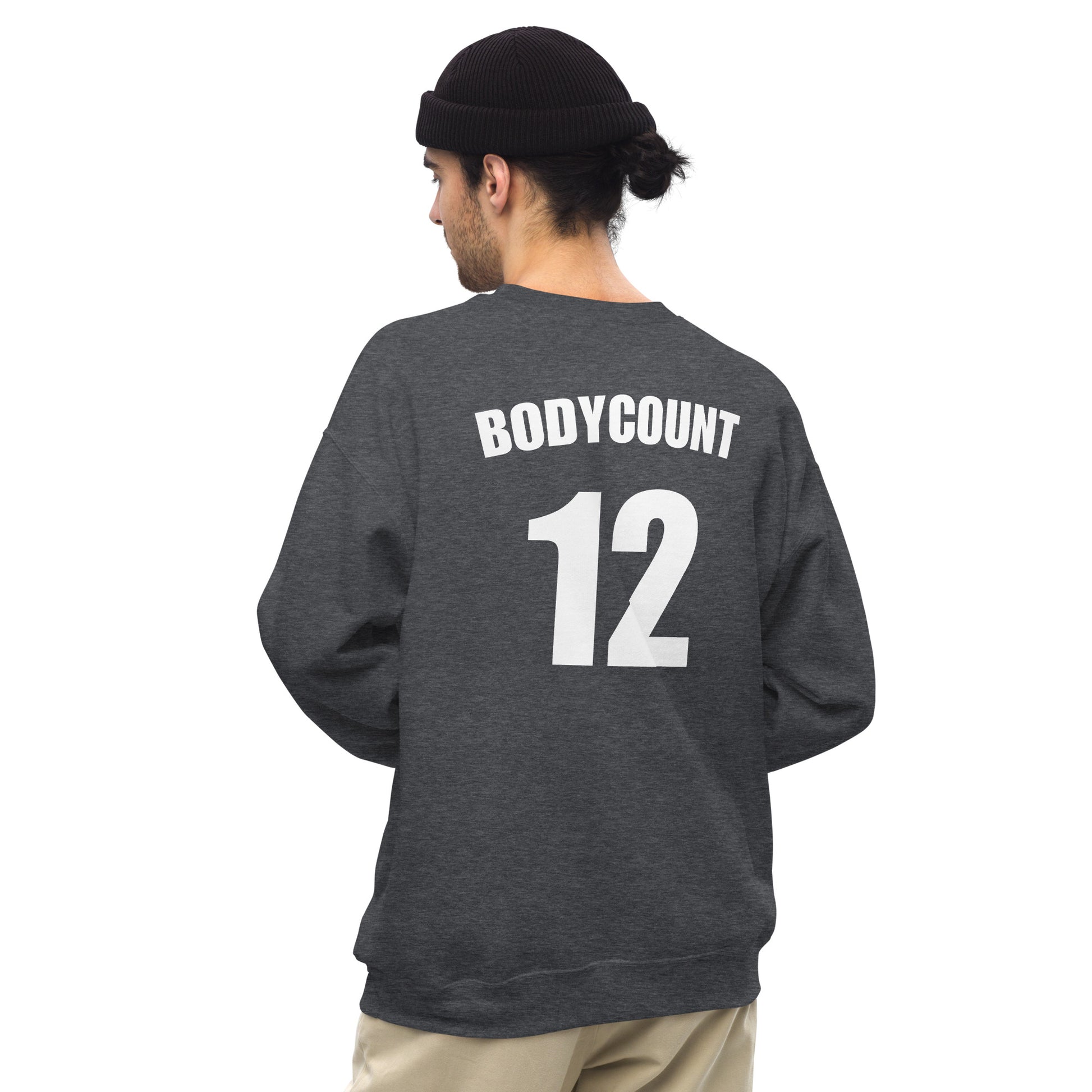 Sweat unisexe col rond personnalisable maillot numéro bodycount - Sedurro