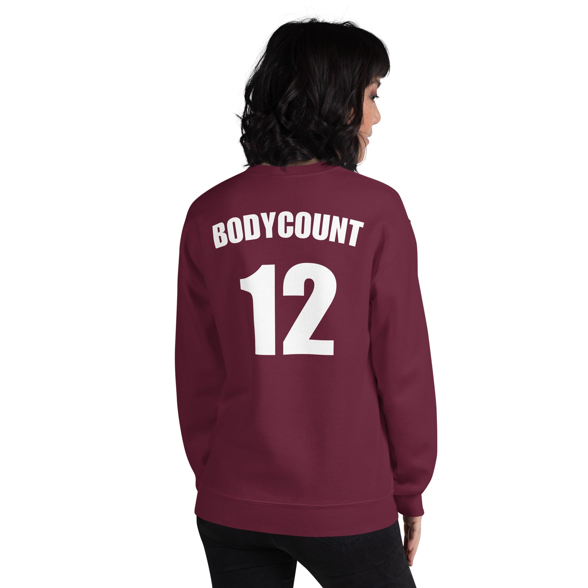 Sweat unisexe col rond personnalisable maillot numéro bodycount - Sedurro