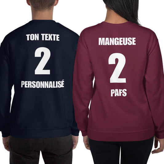 Sweat unisexe col rond Maillot foot personnalisable