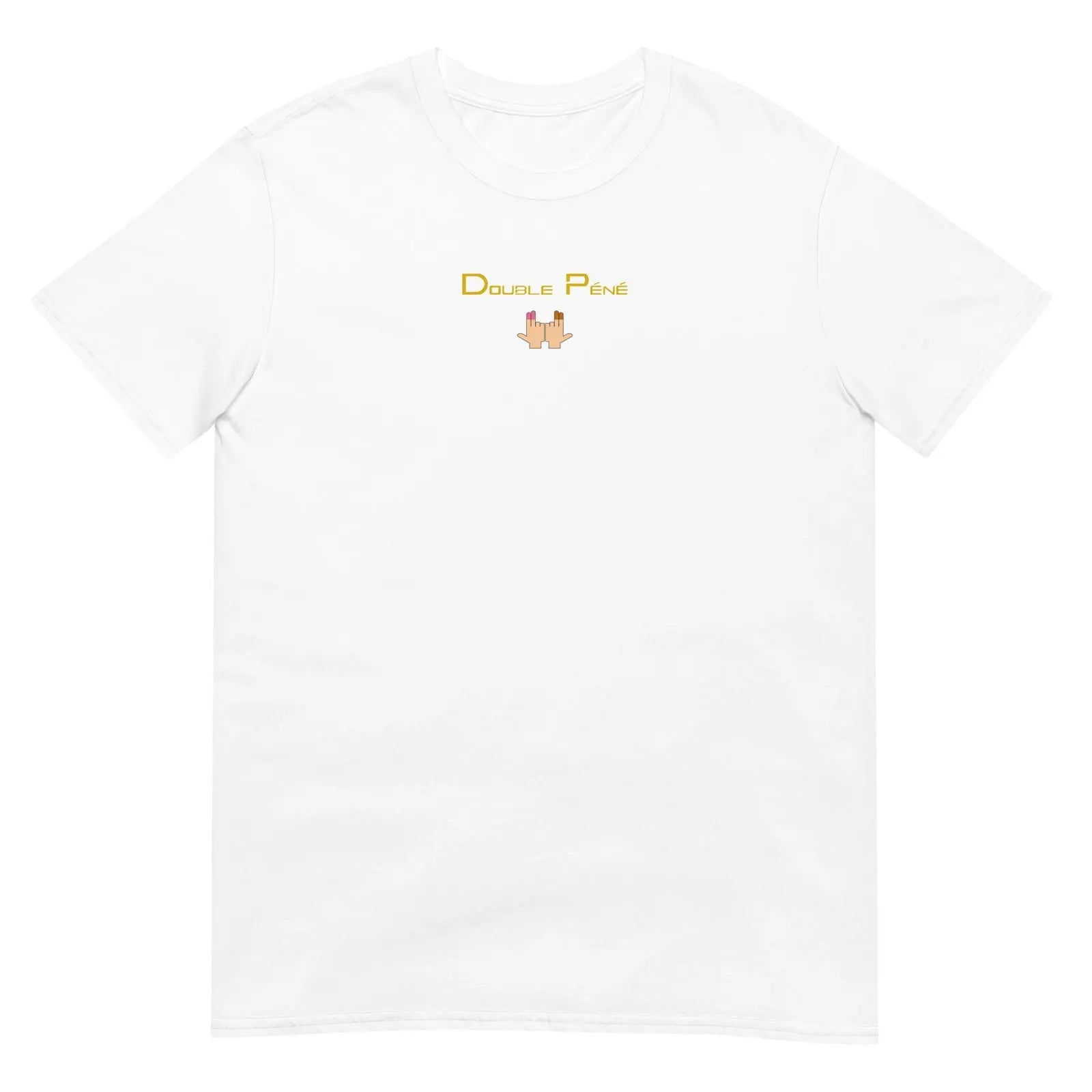 T-shirt unisexe DP Double péné signe du J Blanc - Sedurro