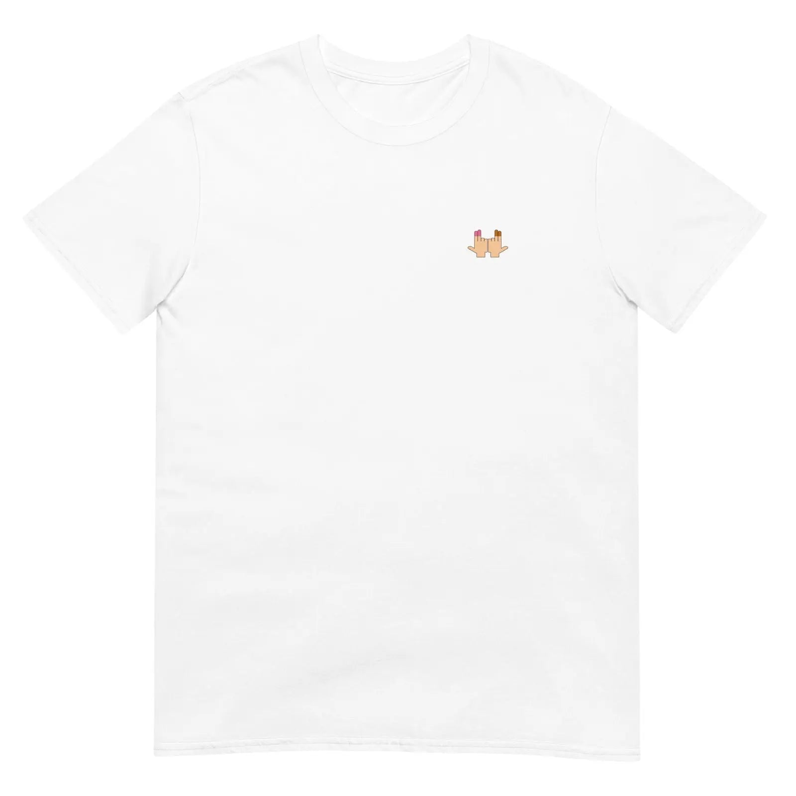 T-shirt unisexe DP Double péné signe du J seul Blanc - Sedurro