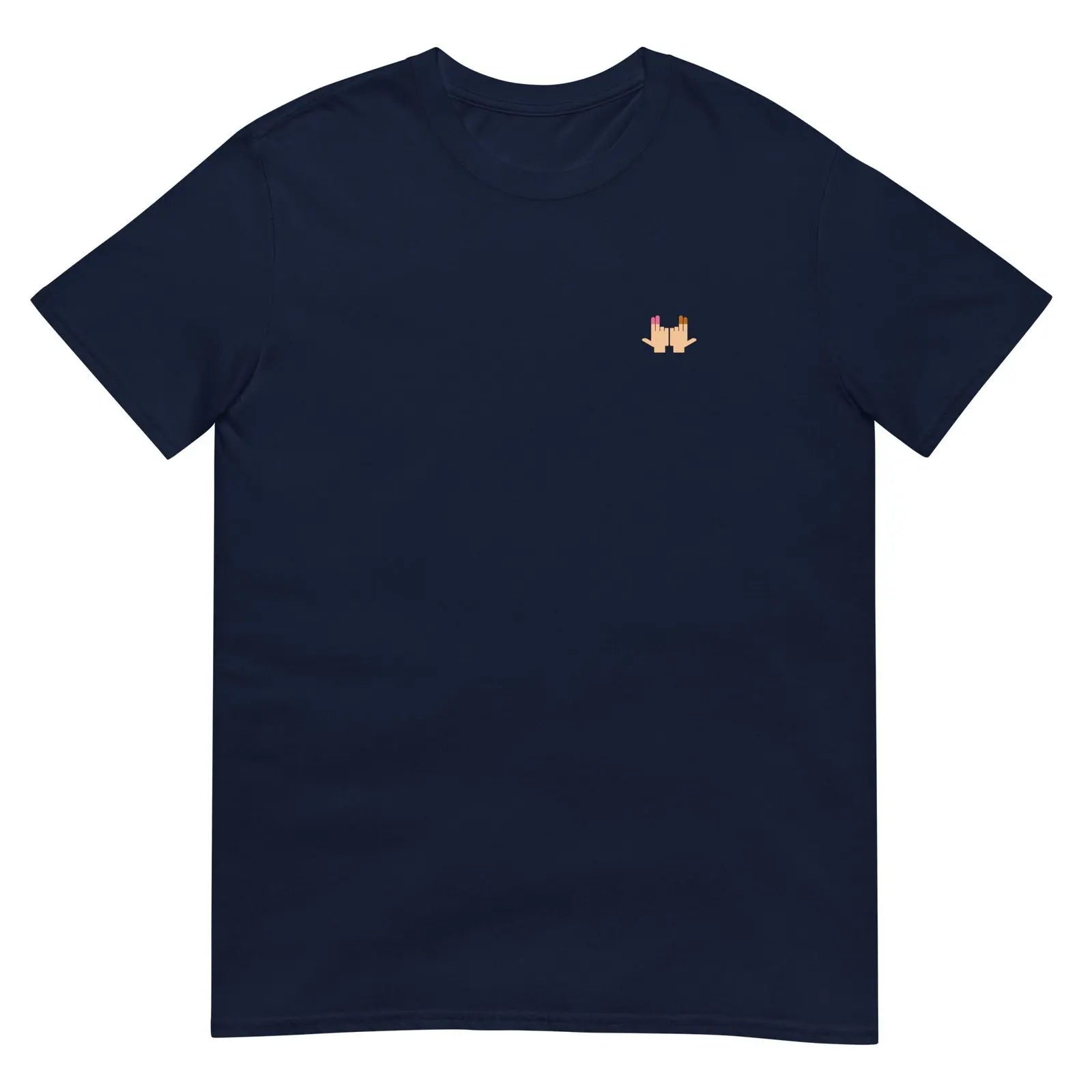T-shirt unisexe DP Double péné signe du J seul Bleu Marine - Sedurro