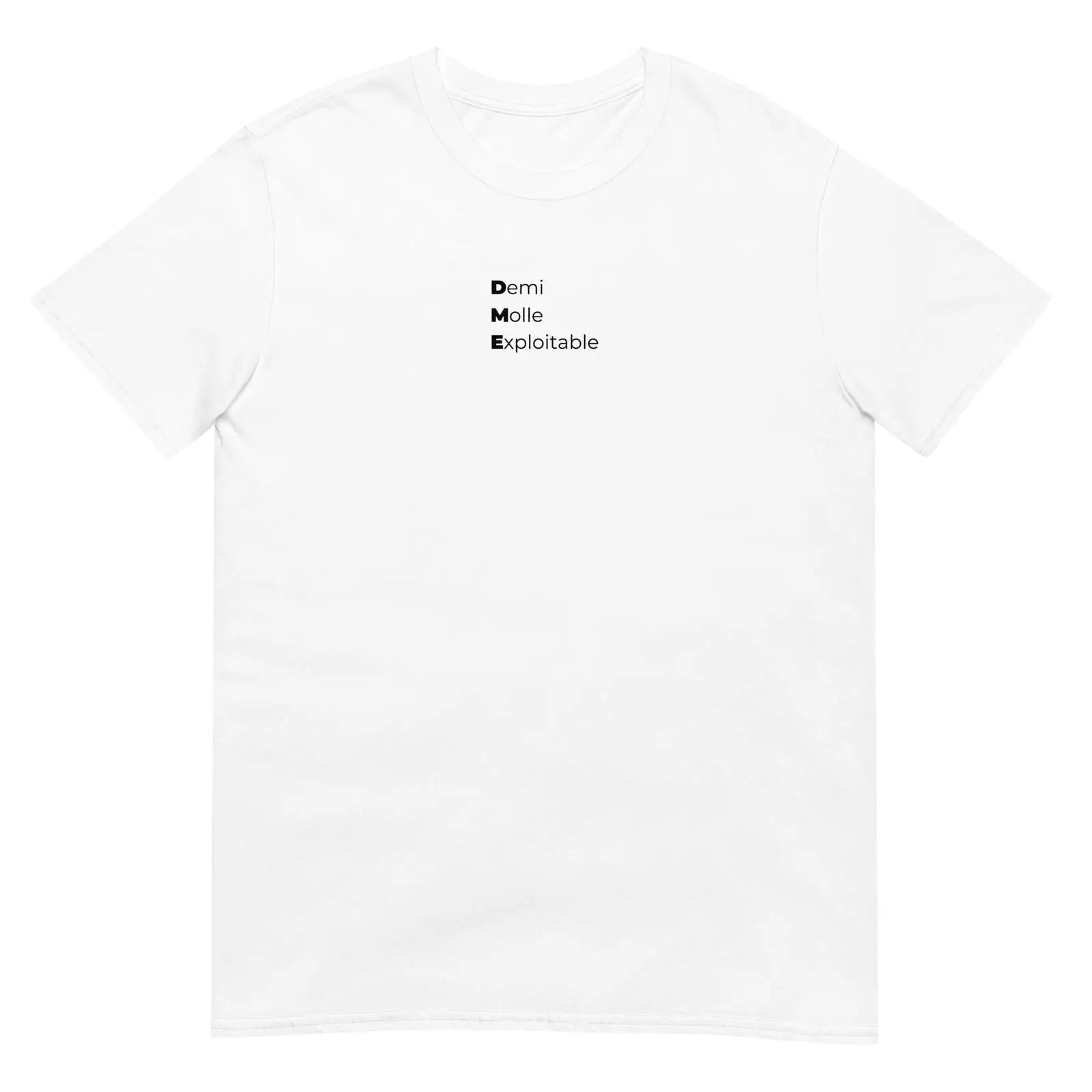 T-shirt unisexe Demi molle exploitable Blanc - Sedurro