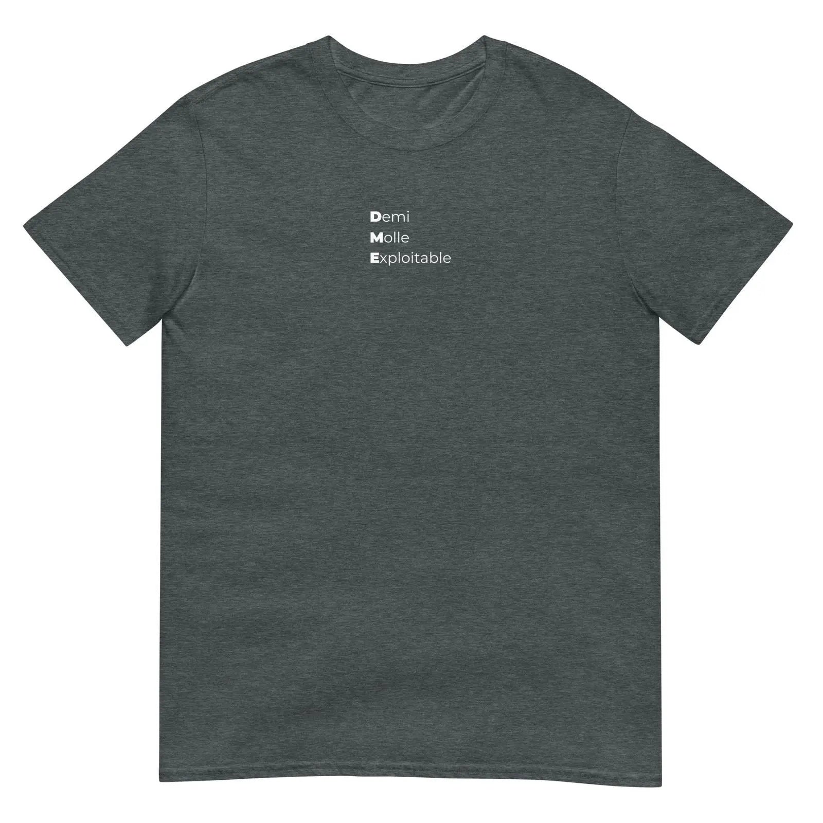 T-shirt unisexe Demi molle exploitable Gris Foncé Chiné - Sedurro