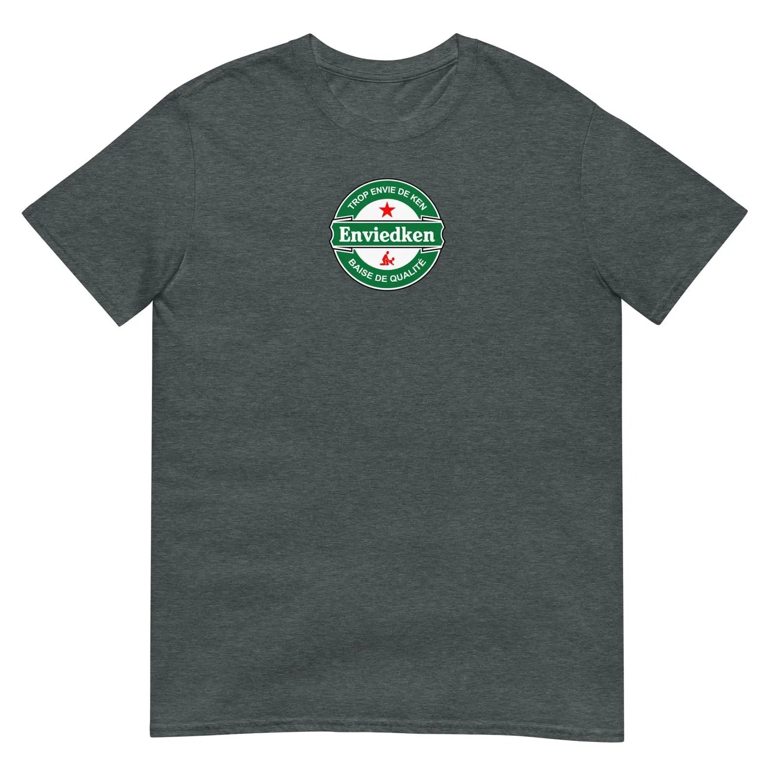 T-shirt unisexe Enviedken bière Gris Foncé Chiné - Sedurro