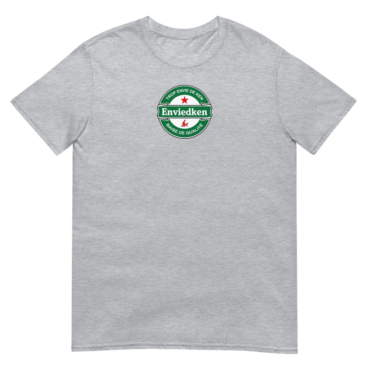 T-shirt unisexe Enviedken bière Gris Sport - Sedurro