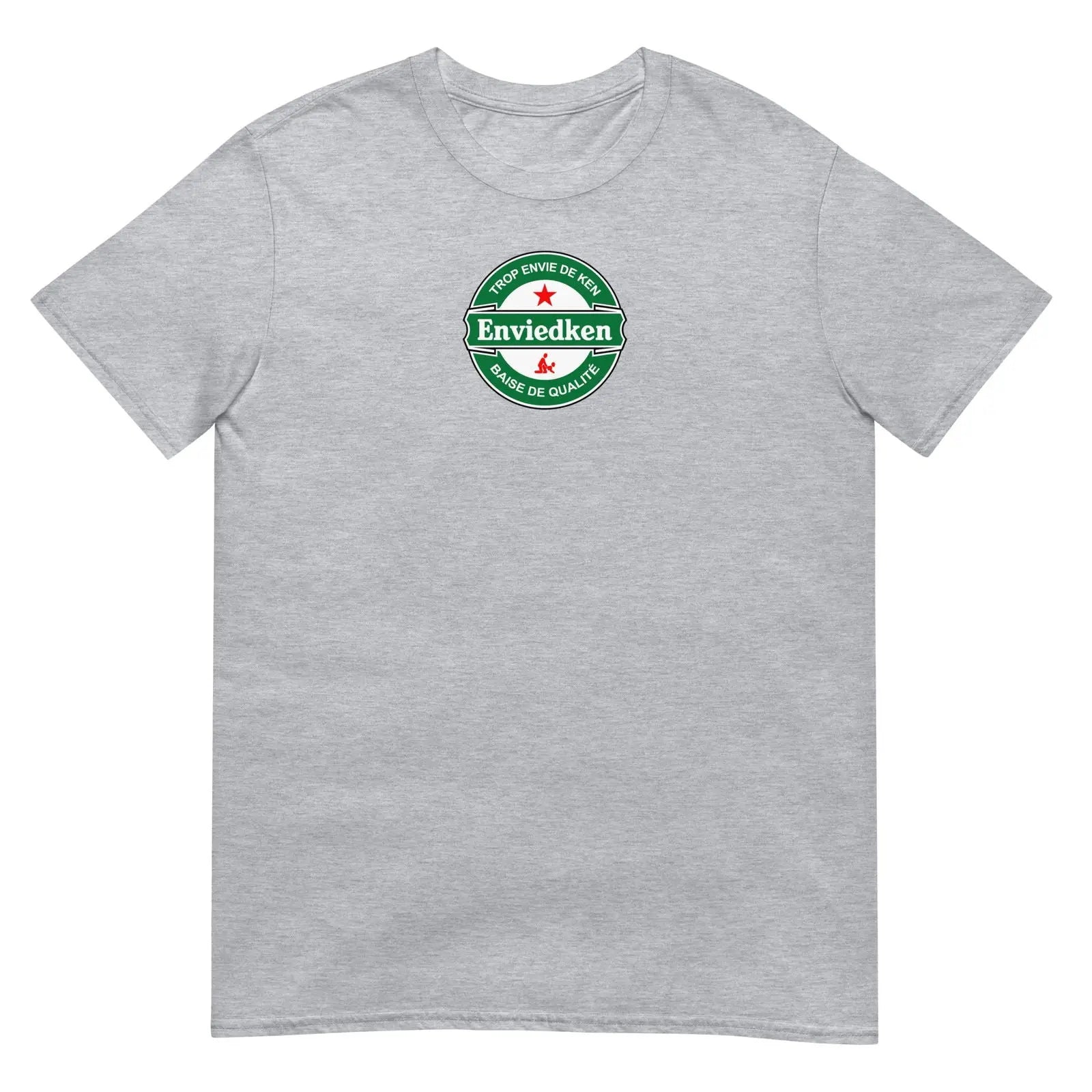 T-shirt unisexe Enviedken bière Gris Sport - Sedurro