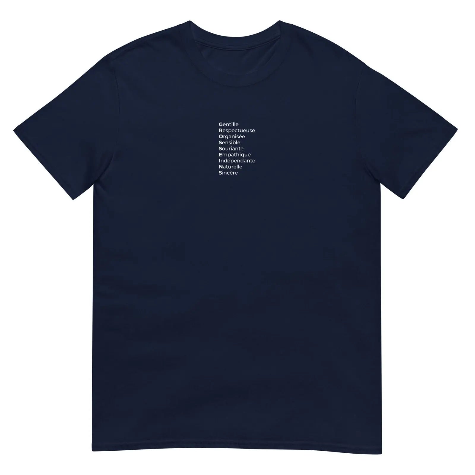 T-shirt unisexe Gros seins qualités Bleu Marine - Sedurro