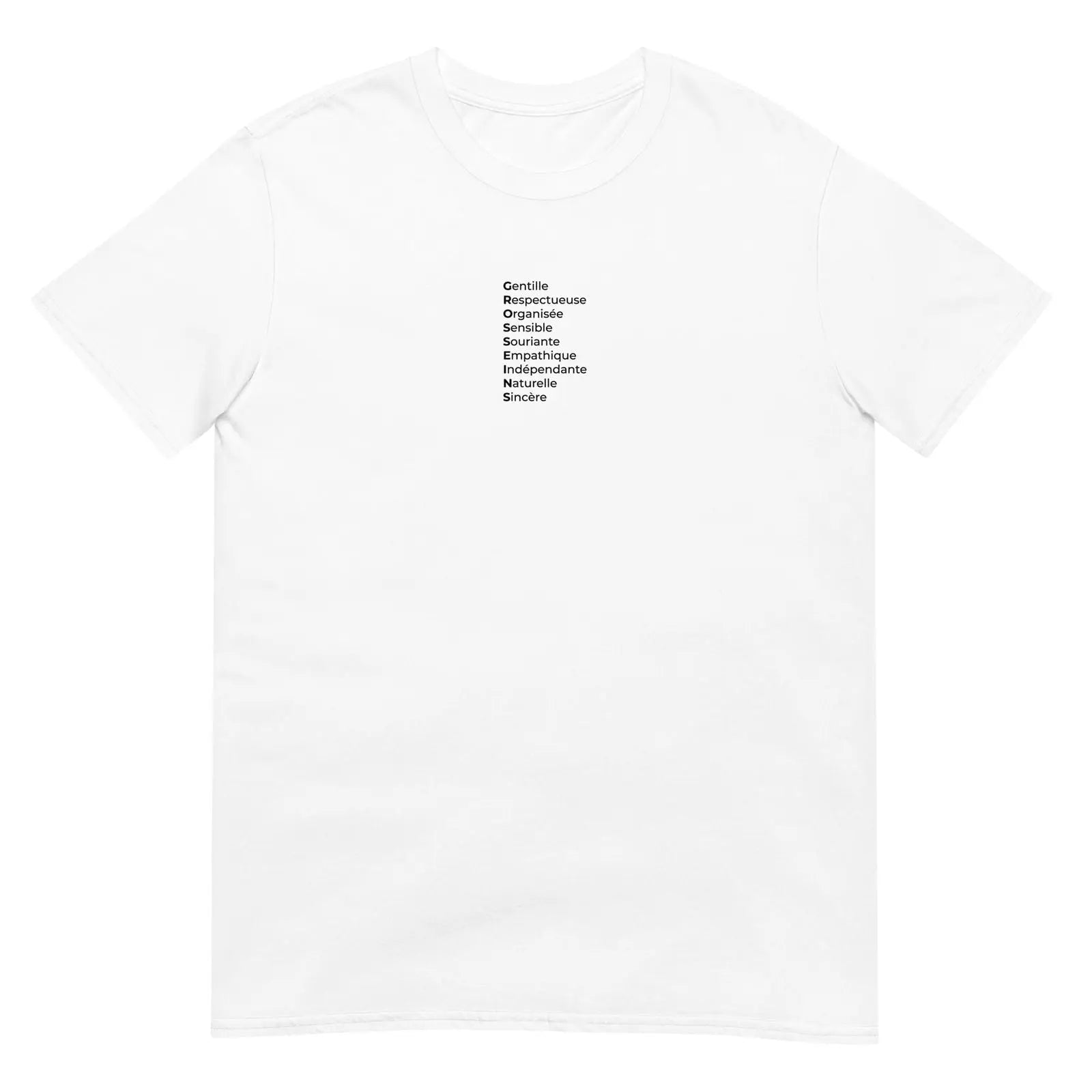 T-shirt unisexe Gros seins qualités Blanc - Sedurro