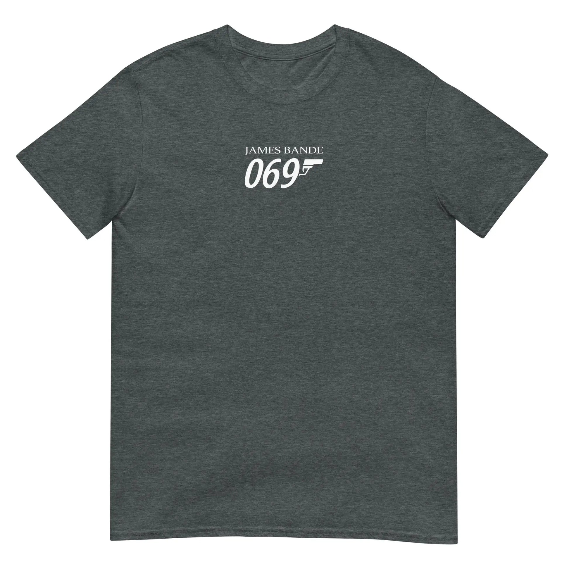 T-shirt unisexe James bande 069 Gris Foncé Chiné - Sedurro