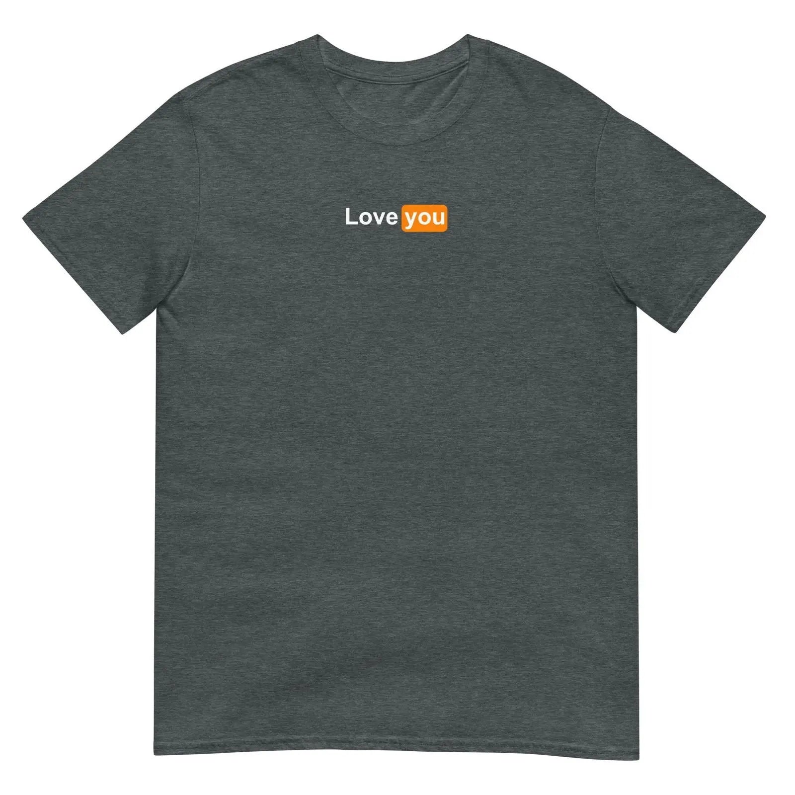 T-shirt unisexe Love you logo PH Gris Foncé Chiné - Sedurro