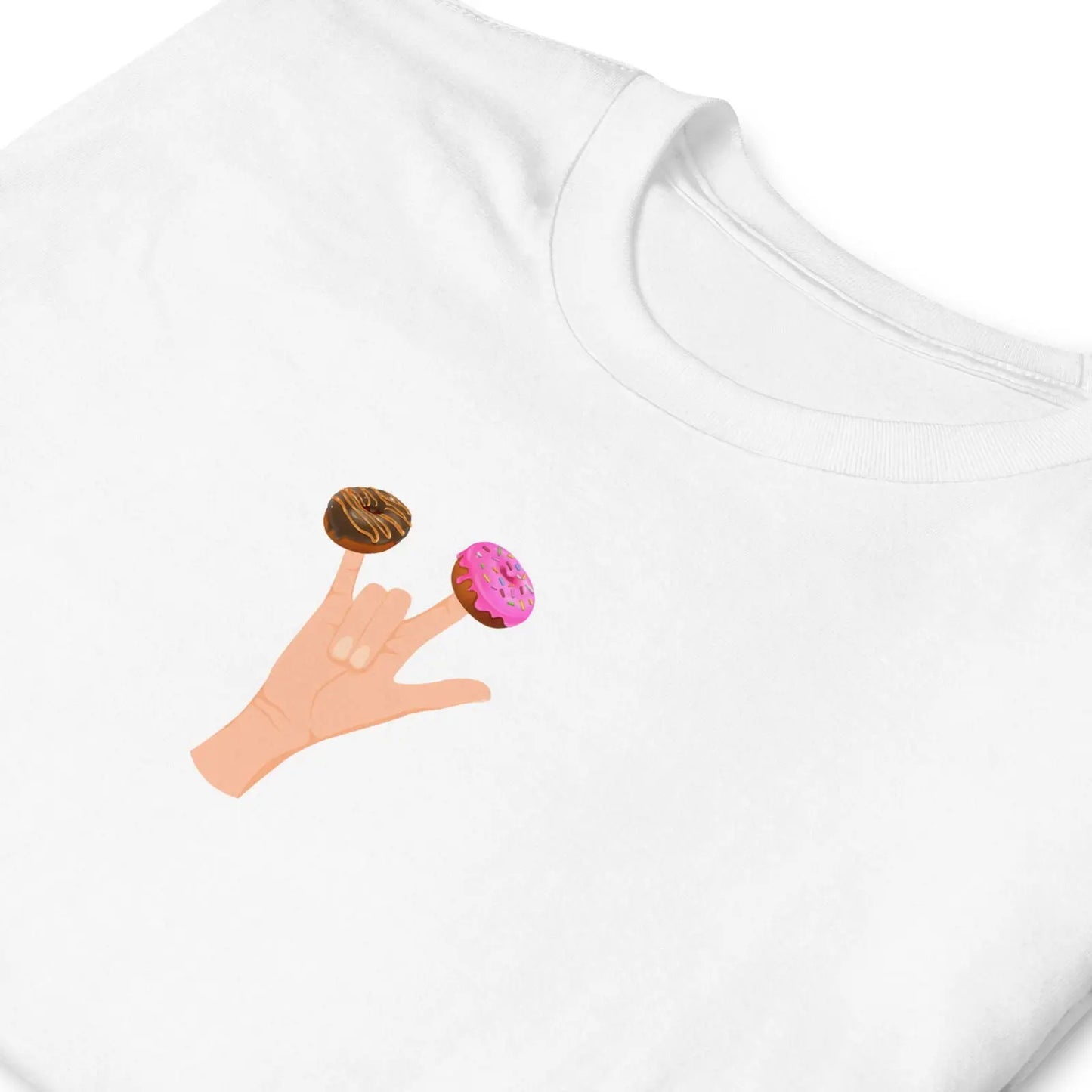 T-shirt unisexe Main donuts deux doigts - Sedurro