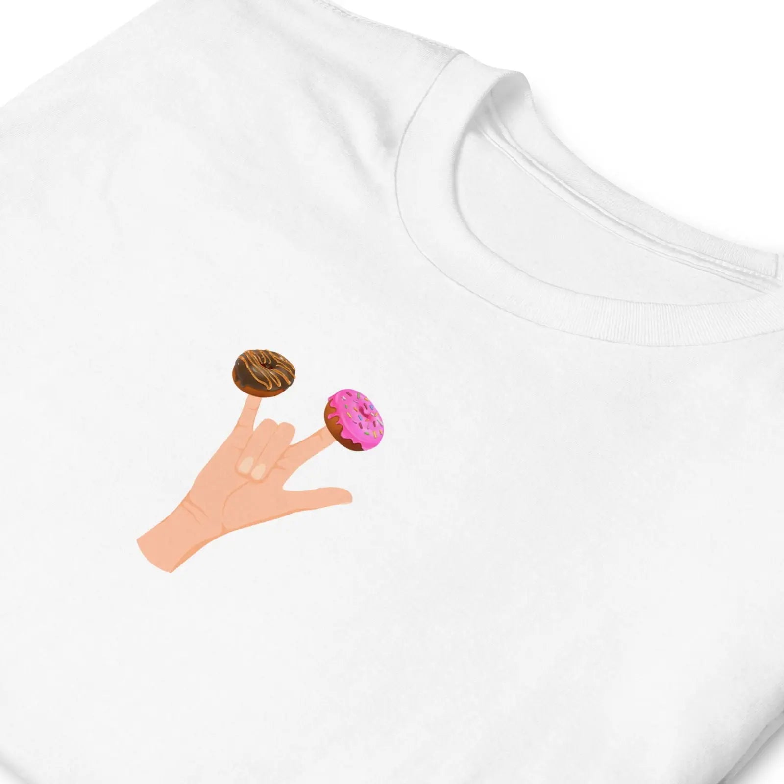 T-shirt unisexe Main donuts deux doigts - Sedurro