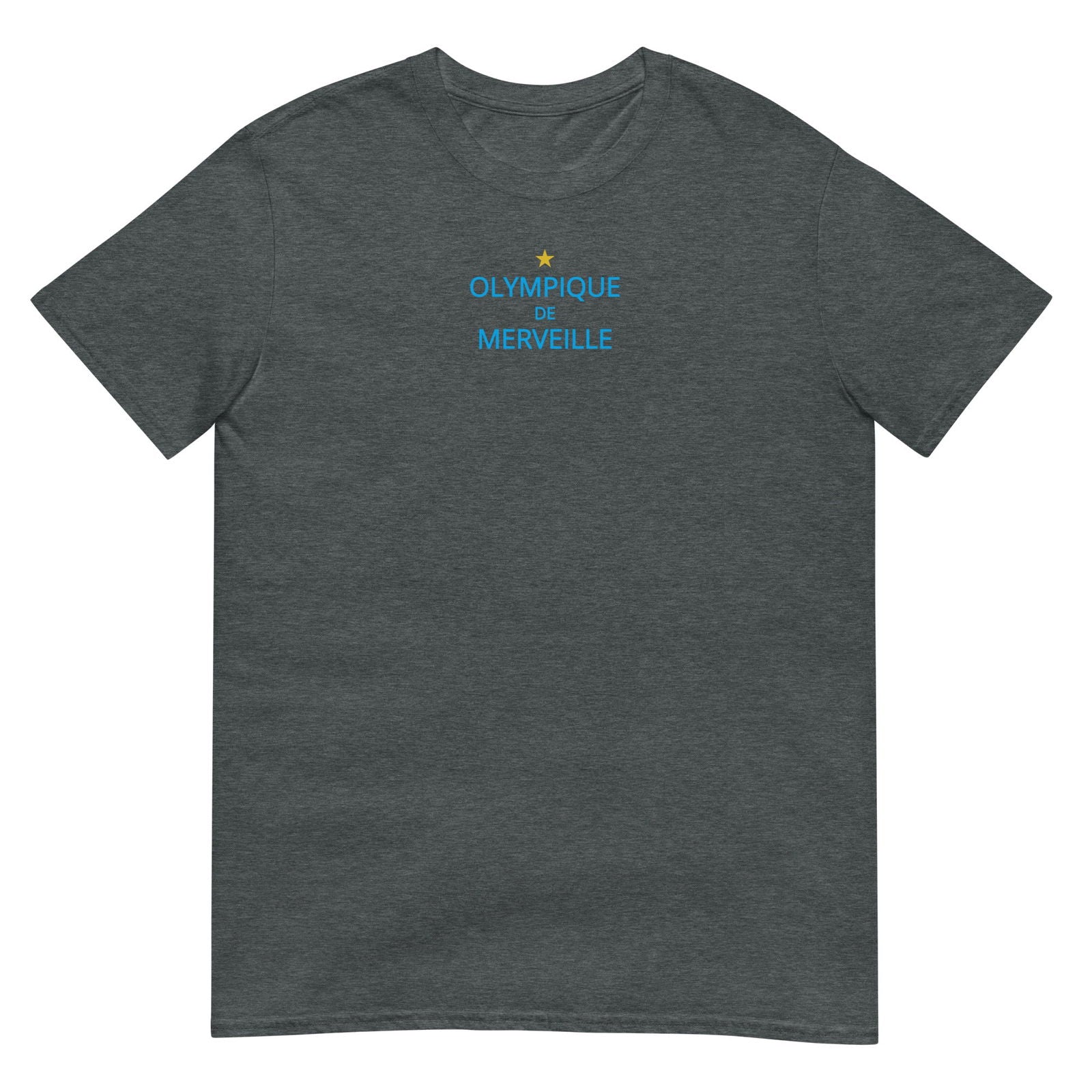 T-shirt unisexe Olympique de merveille Gris Foncé Chiné - Sedurro