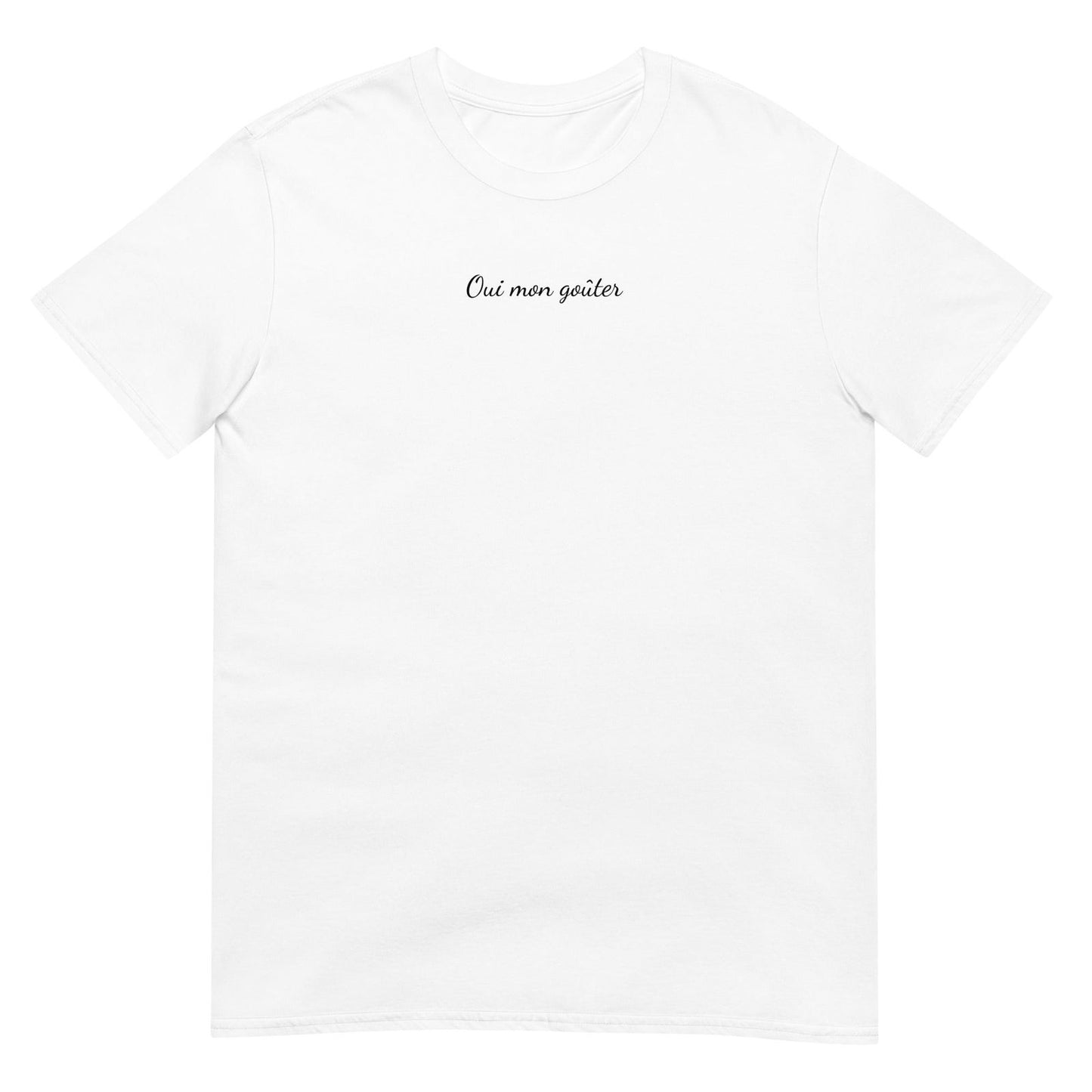 T-shirt unisexe Oui mon goûter Blanc - Sedurro