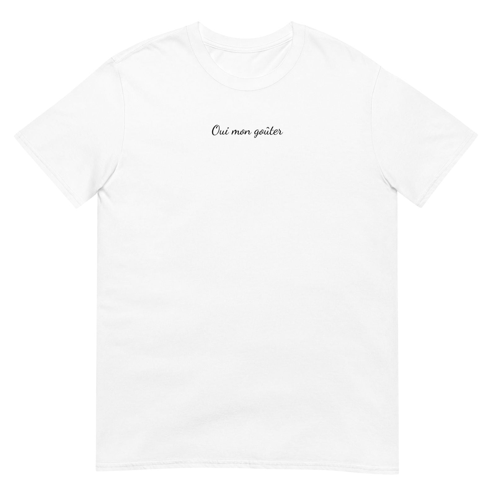 T-shirt unisexe Oui mon goûter Blanc - Sedurro