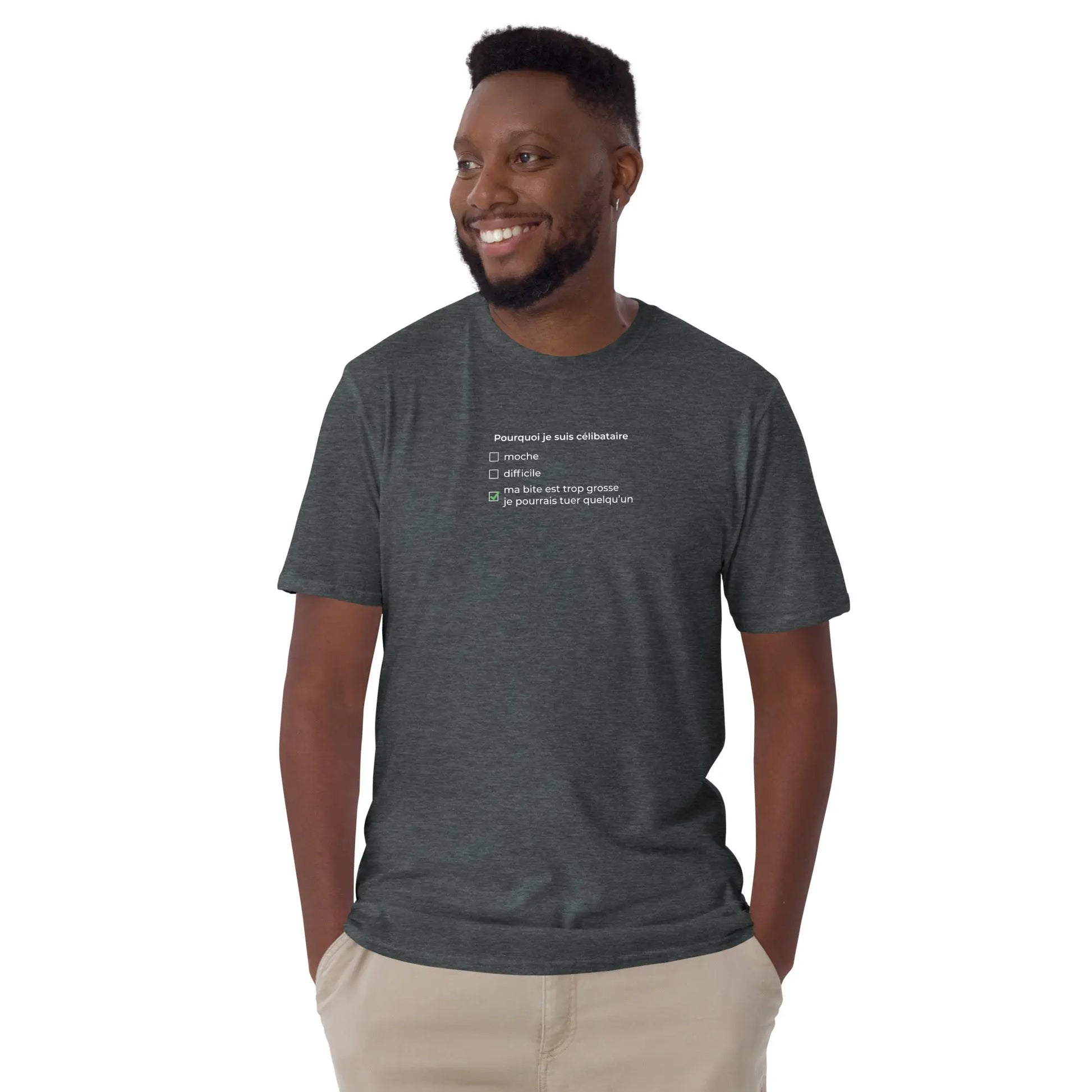 T-shirt unisexe Pourquoi je suis célibataire ma bite est trop grosse - Sedurro
