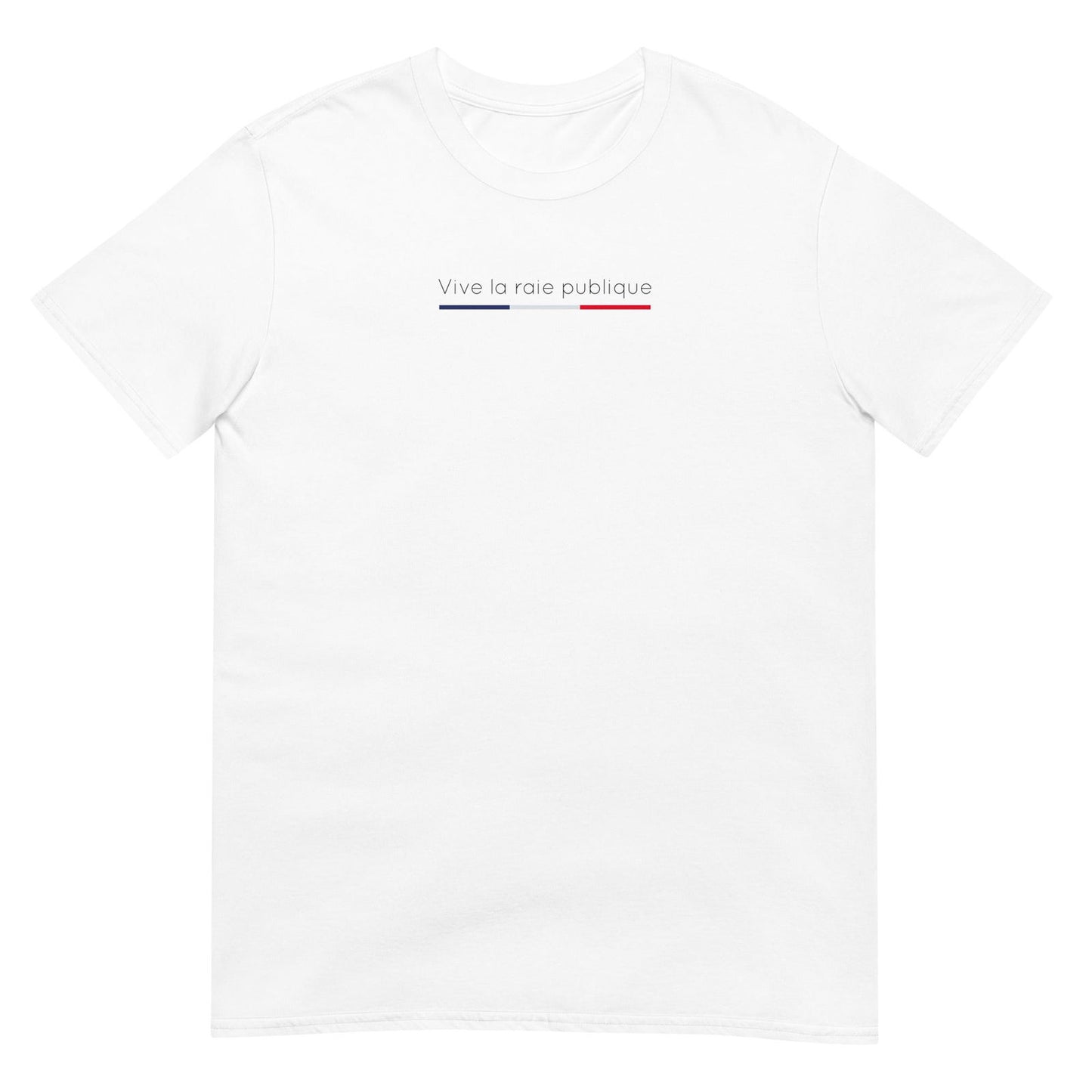 T-shirt unisexe Vive la raie publique Blanc - Sedurro