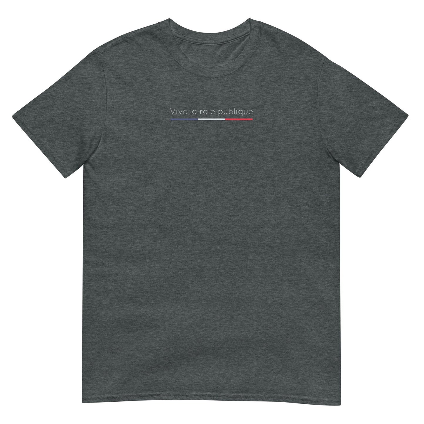T-shirt unisexe Vive la raie publique Gris Foncé Chiné - Sedurro