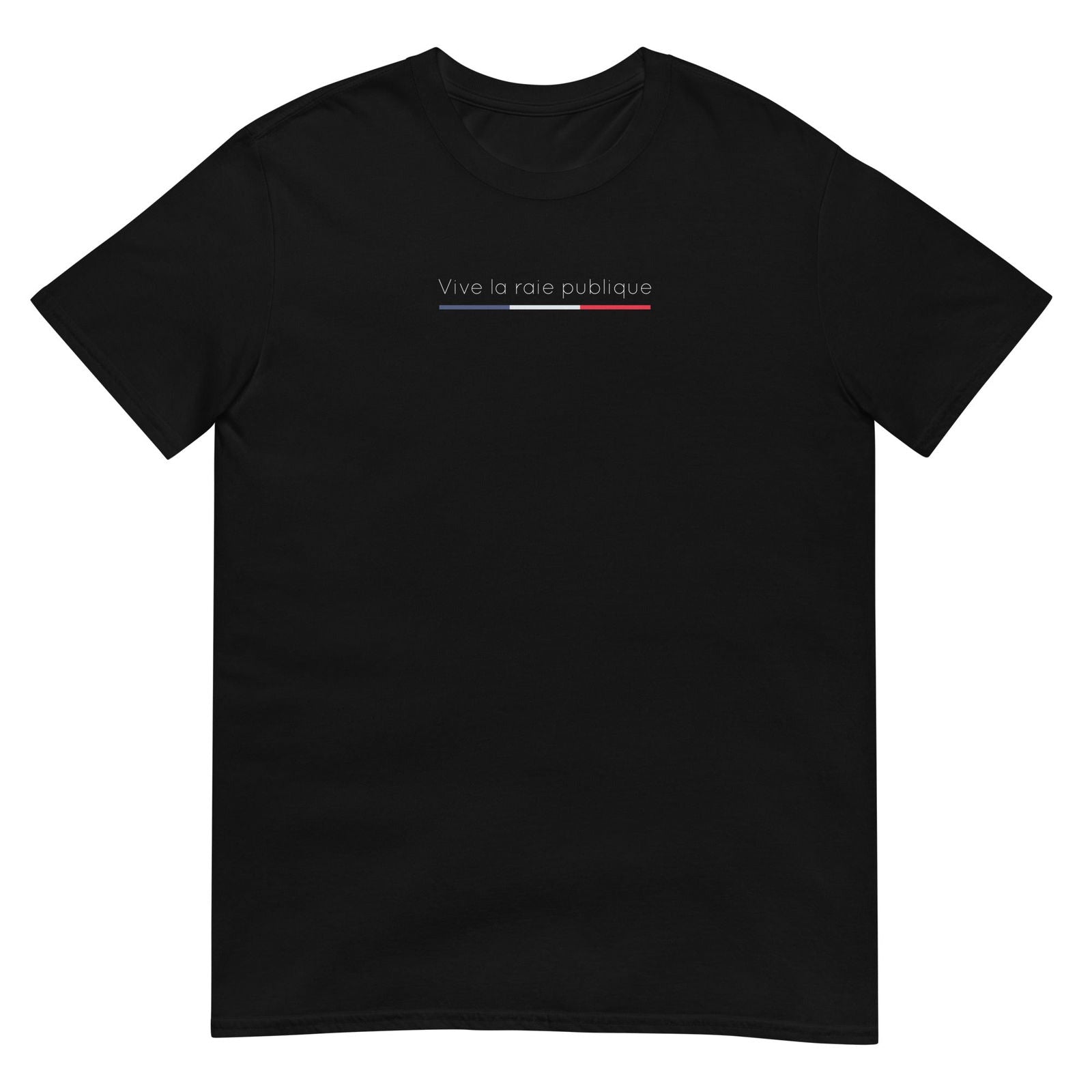 T-shirt unisexe Vive la raie publique Noir - Sedurro
