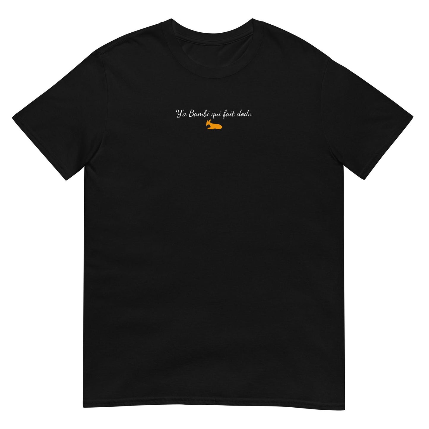 T-shirt unisexe Y'a bambi qui fait dodo Noir - Sedurro