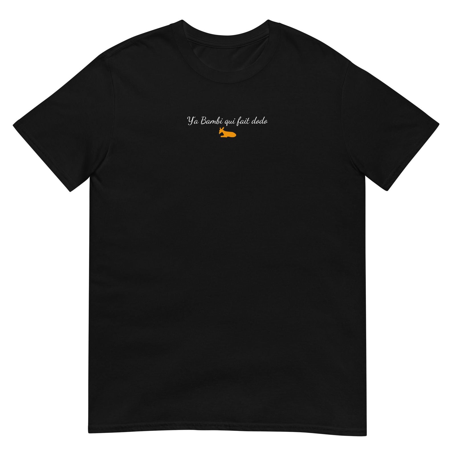 T-shirt unisexe Y'a bambi qui fait dodo Noir - Sedurro