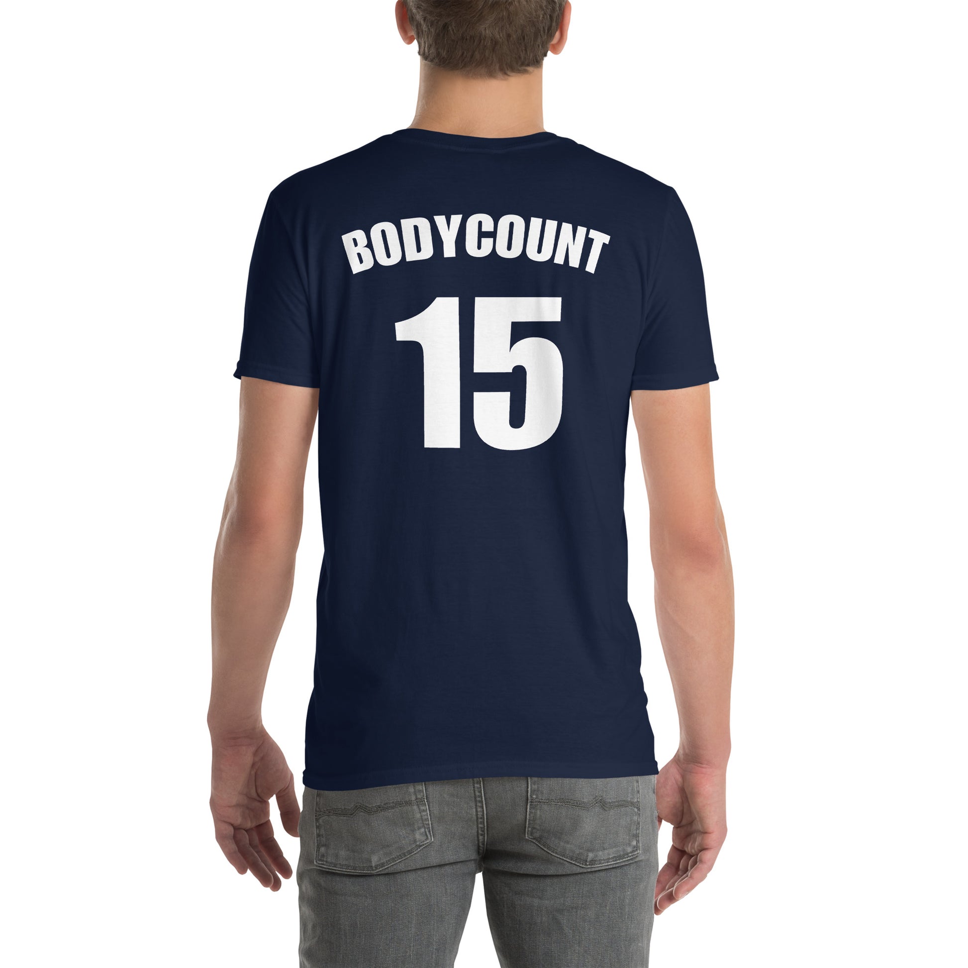 T-shirt unisexe personnalisable maillot numéro bodycount Bleu Marine - Sedurro