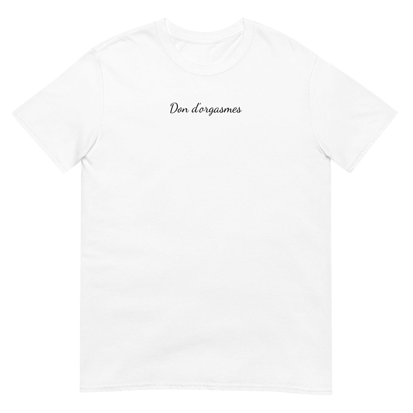 T-shirt unisexe Don d'orgasmes Blanc - Sedurro