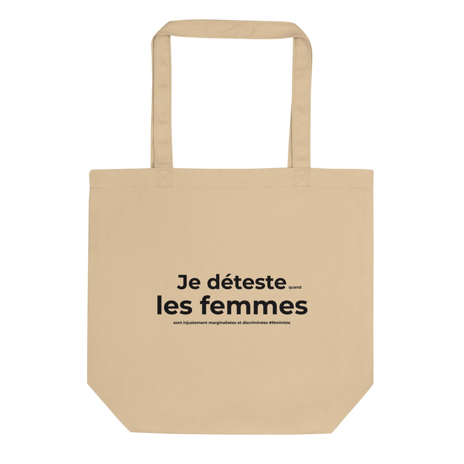Tote bag bio Féministe Je déteste les femmes Oyster - Sedurro