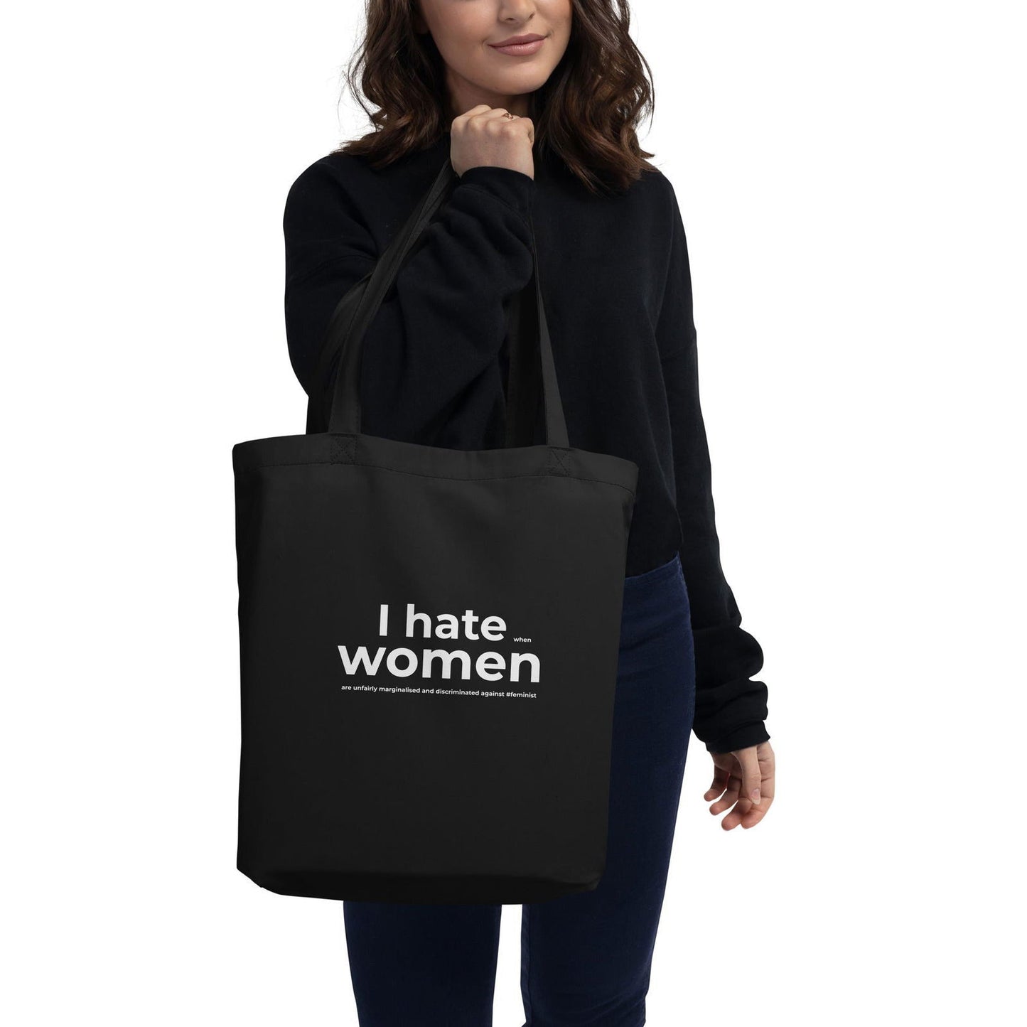 Tote bag bio Feminist I hate women - Sedurro
