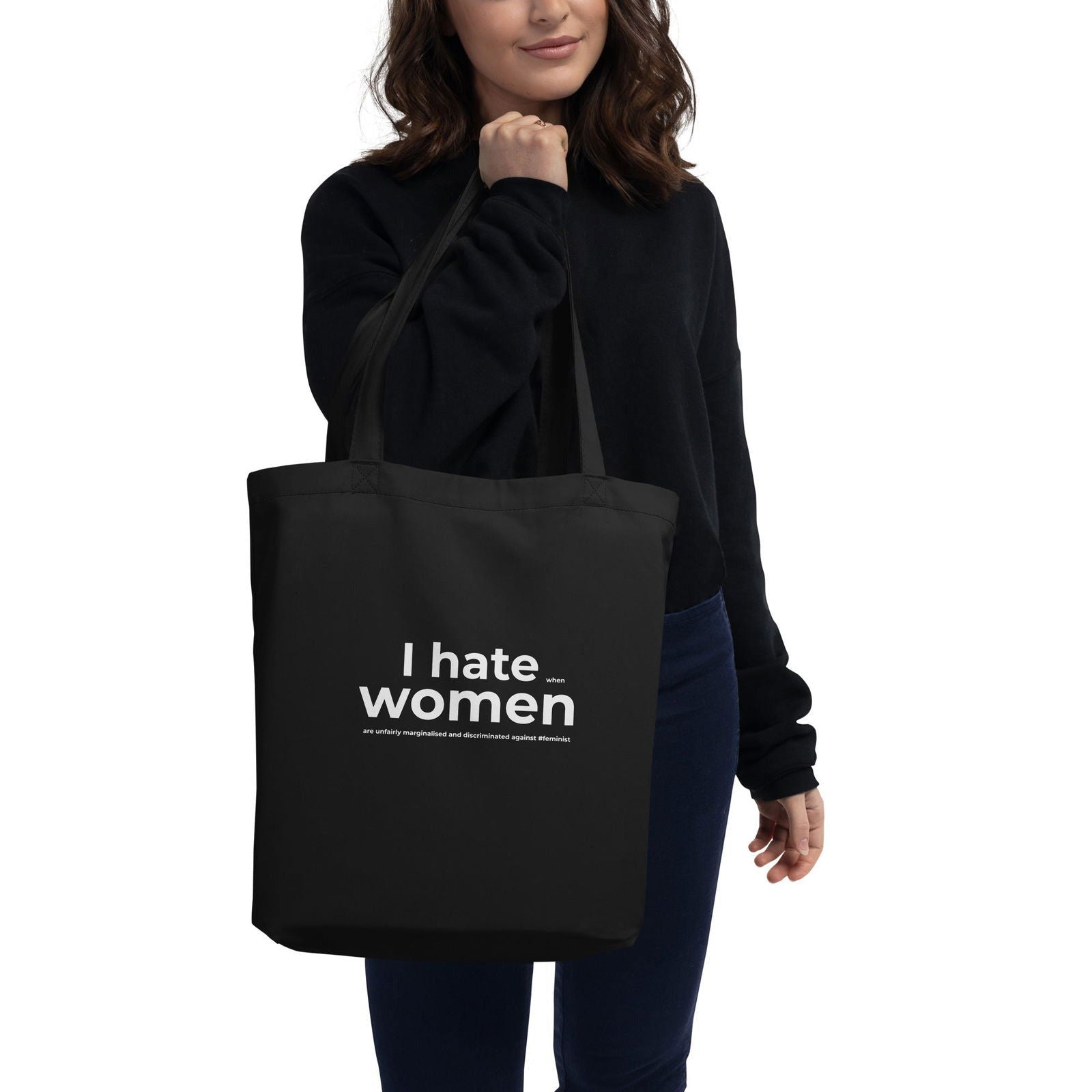 Tote bag bio Feminist I hate women - Sedurro