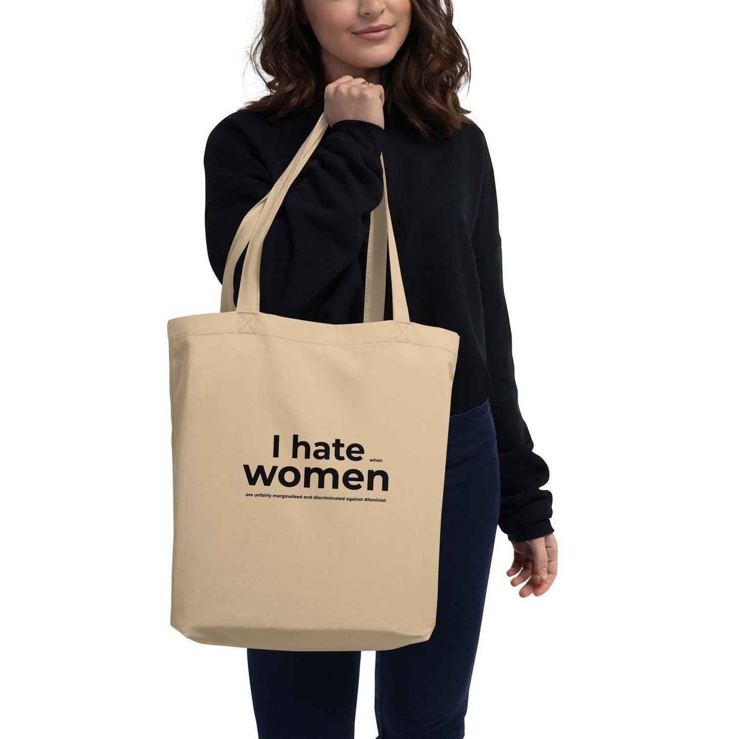 Tote bag bio Feminist I hate women - Sedurro