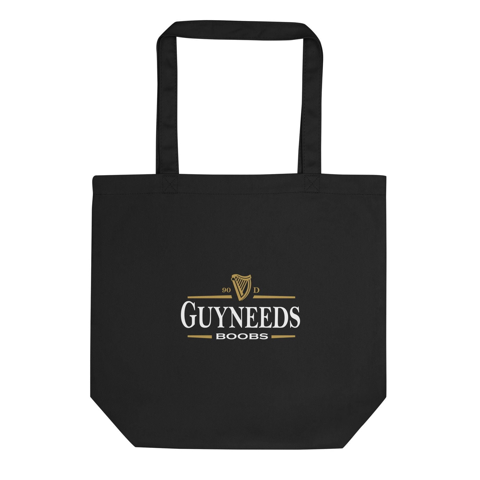 Tote bag bio Guyneeds boobs Noir - Sedurro