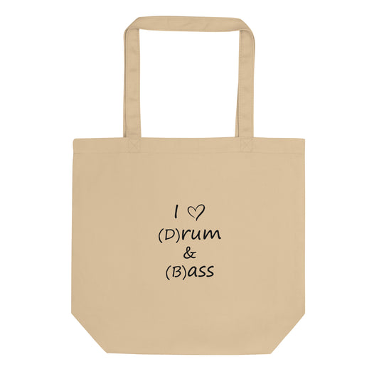Tote bag bio I love (d)rum and (b)ass Oyster - Sedurro