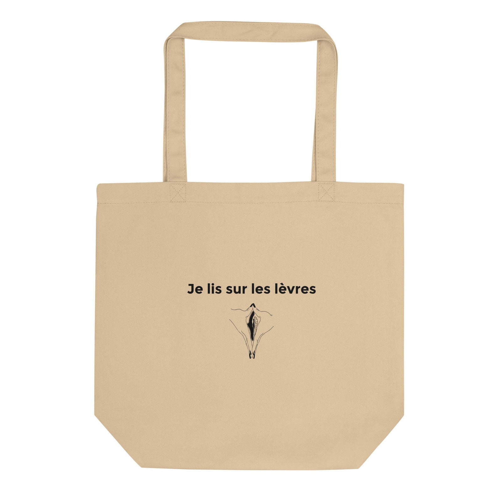Tote bag bio Je lis sur les lèvres Oyster - Sedurro