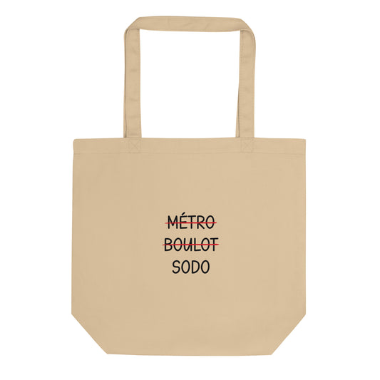 Tote bag bio Métro boulot sodo Oyster - Sedurro