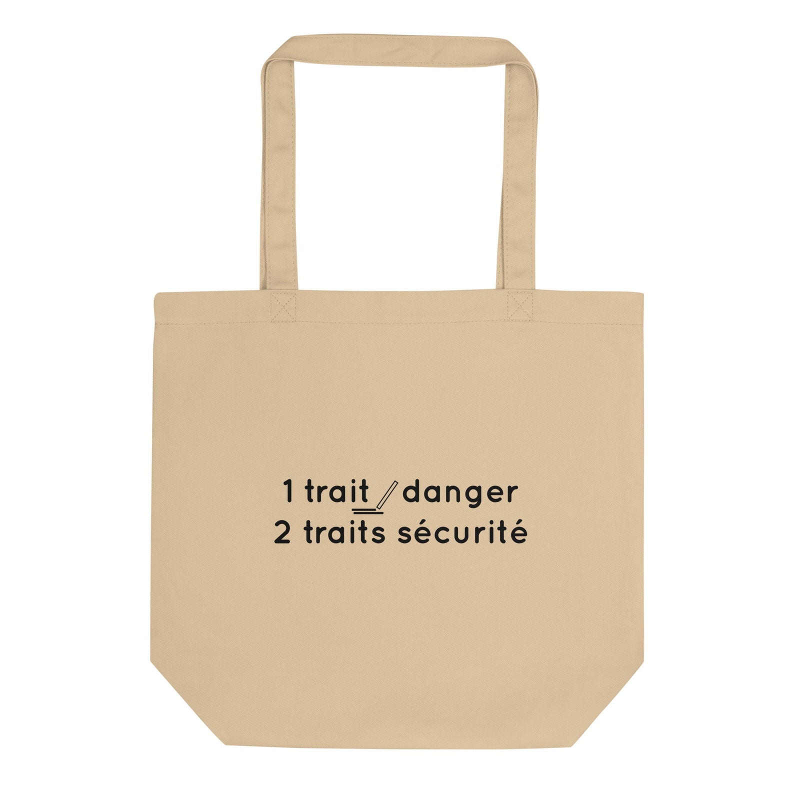 Tote bag bio 1 trait danger 2 traits sécurité Oyster - Sedurro