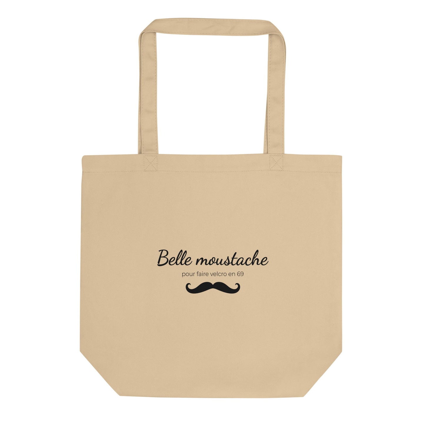 Tote bag bio Belle moustache pour faire velcro en 69 Oyster - Sedurro