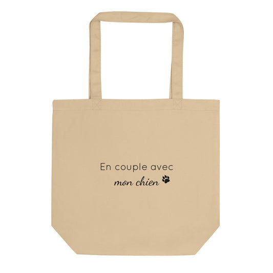 Tote bag bio En couple avec mon chien Oyster - Sedurro