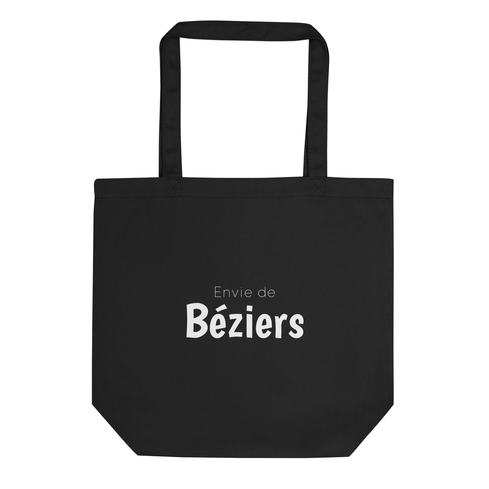 Tote bag bio Envie de Béziers Noir - Sedurro