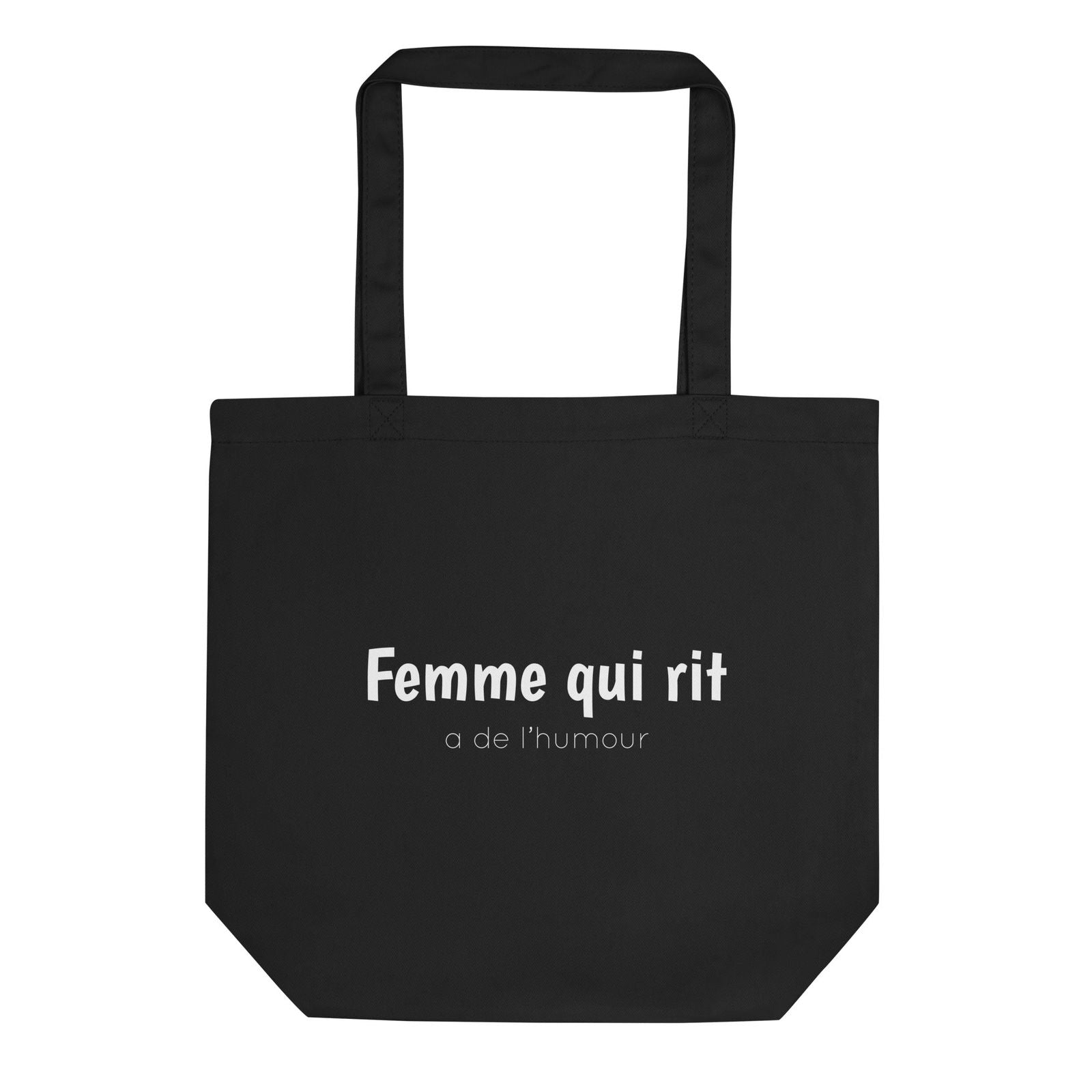 Tote bag bio Femme qui rit a de l'humour - Sedurro