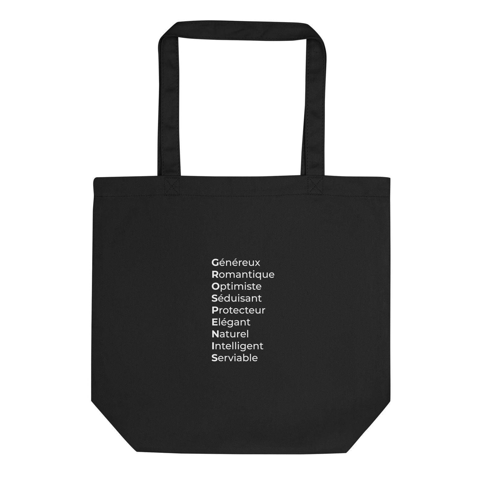 Tote bag bio Gros pénis qualités Noir - Sedurro
