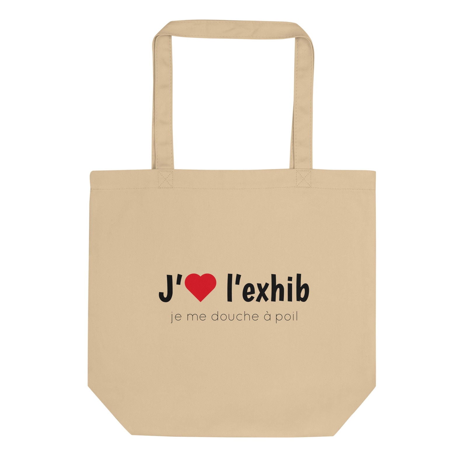 Tote bag bio J'aime l'exhib je me douche à poil - Sedurro