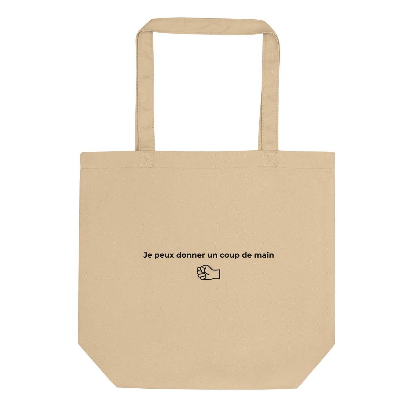 Tote bag bio Je peux donner un coup de main fist Oyster - Sedurro