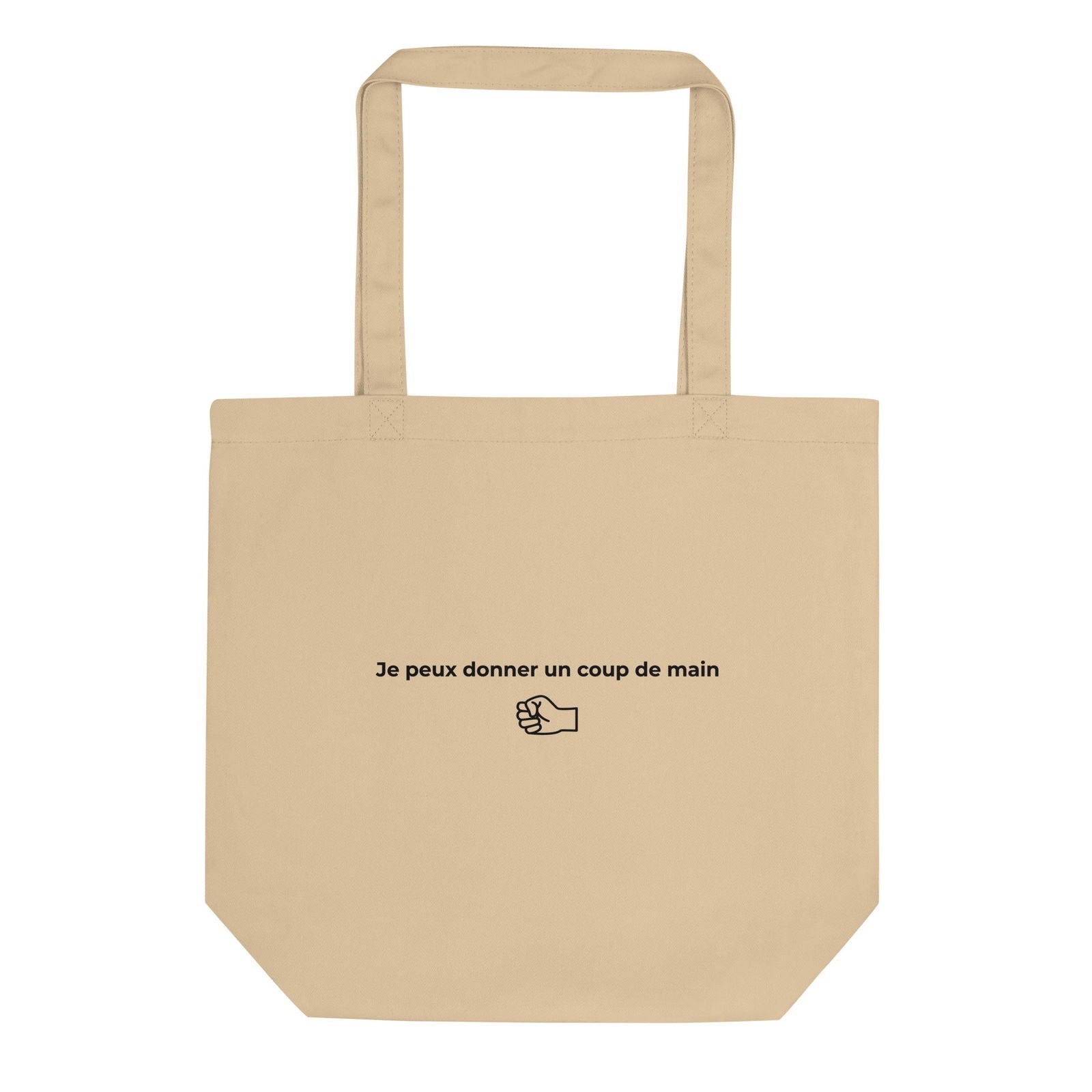 Tote bag bio Je peux donner un coup de main fist Oyster - Sedurro
