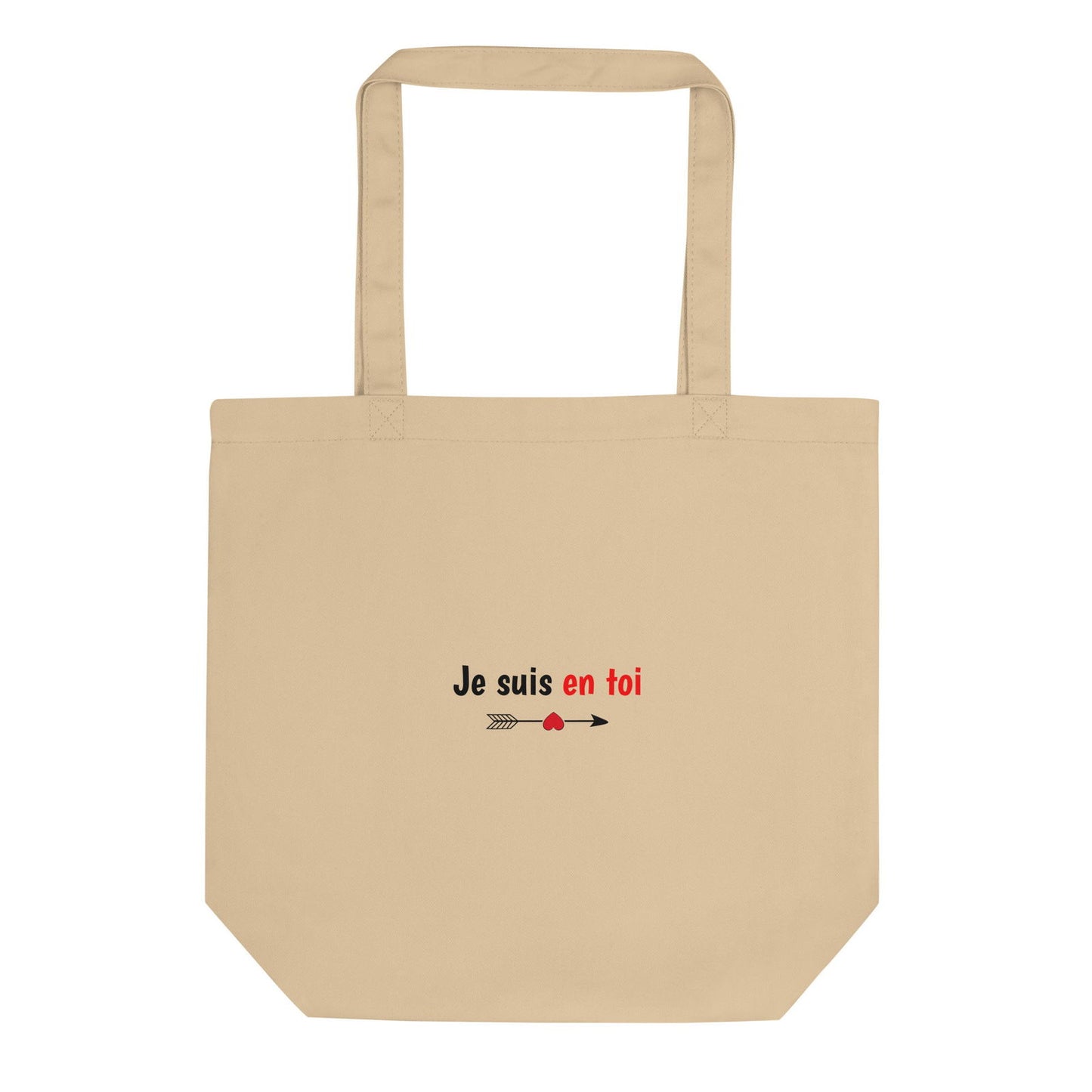 Tote bag bio Je suis en toi flèche cupidon Oyster - Sedurro