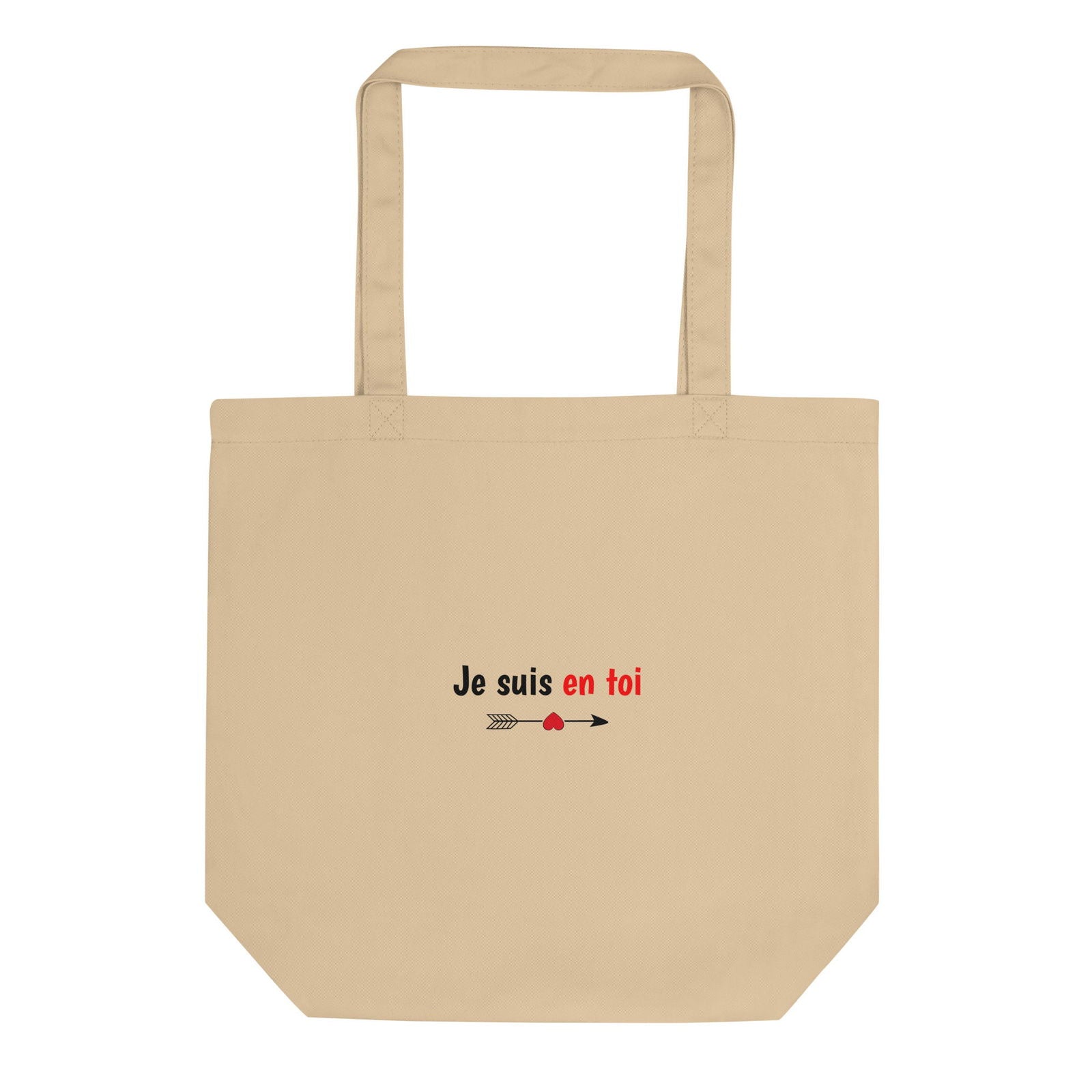 Tote bag bio Je suis en toi flèche cupidon Oyster - Sedurro