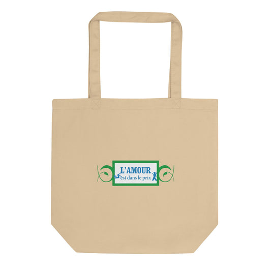 Tote bag bio L'amour est dans le prix Oyster - Sedurro