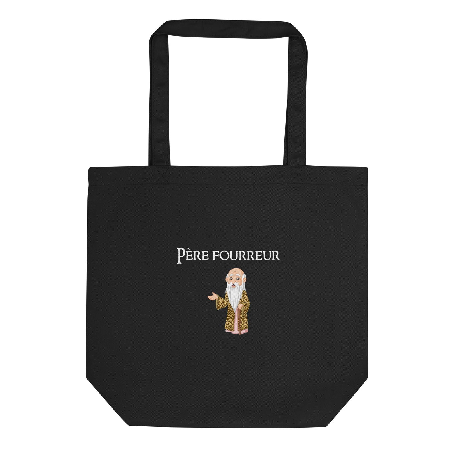Tote bag bio Père fourreur Noir - Sedurro